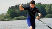 Testování dětského nafukovacího paddleboardu kiboko_otočka bóje